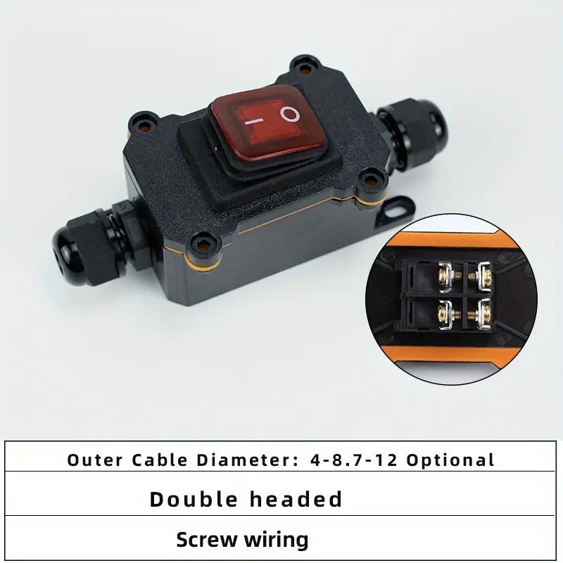 12V DC 20A DPST 4 Pin 12V Waterproof Inline Switch Cord Switch On/Off ...