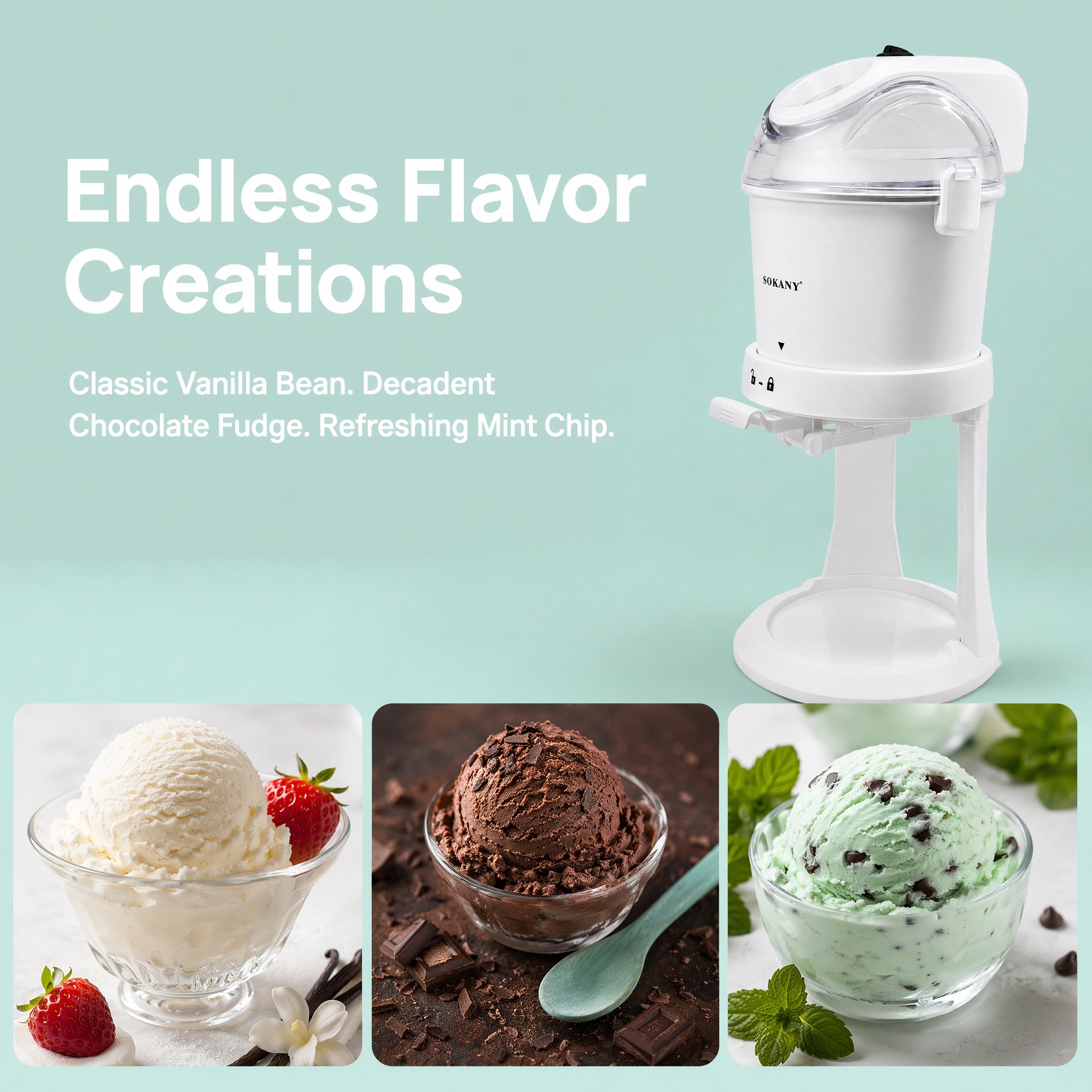 Fonctionnement simple pour des glaces maison en famille