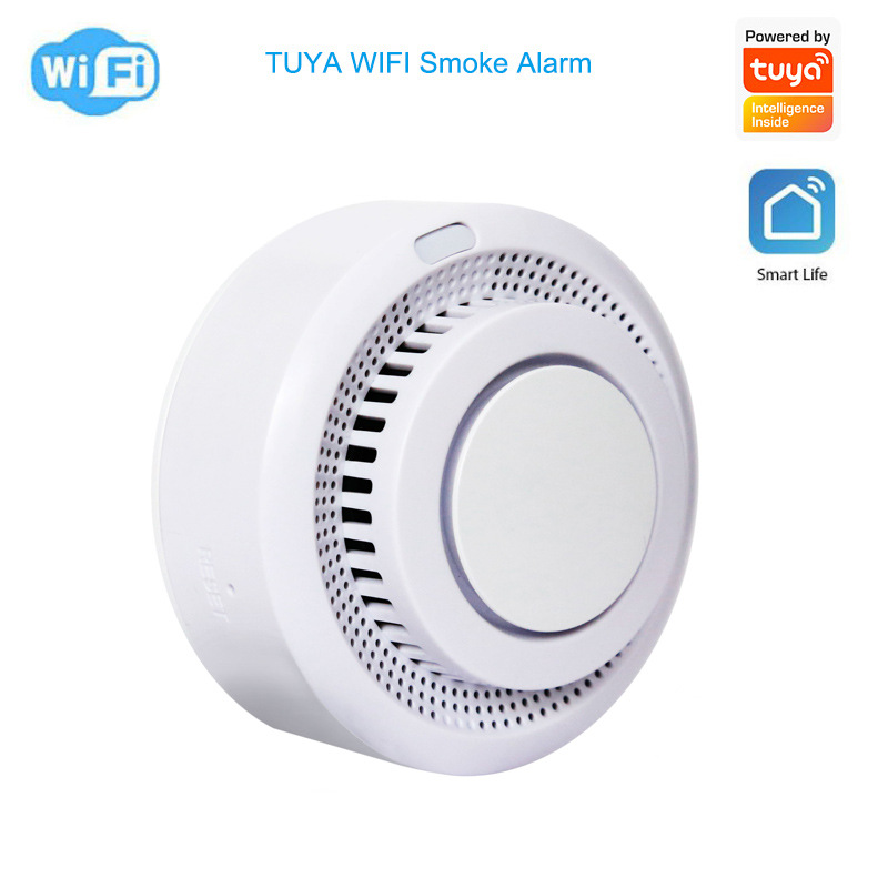 Détecteur De Fumée Connecté Wi-Fi LWOHSI - Notification Sur App, Batterie Remplaçable, Certification EN, PA-443
