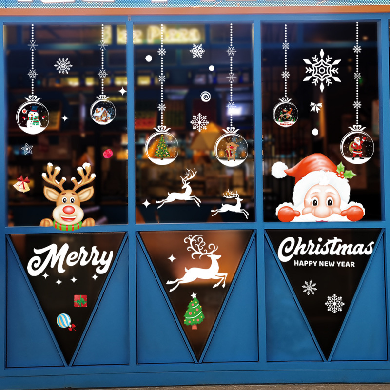 198 Autocollants De Noël Réutilisables Pour Fenêtres - Double Face, PVC, Motifs Festifs - Faciles à Poser Et Sans Résidus