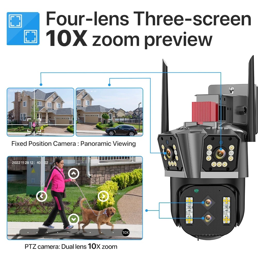 Sistema di telecamere IP wireless SANNCE da 5 MP, monitor LCD da 10
