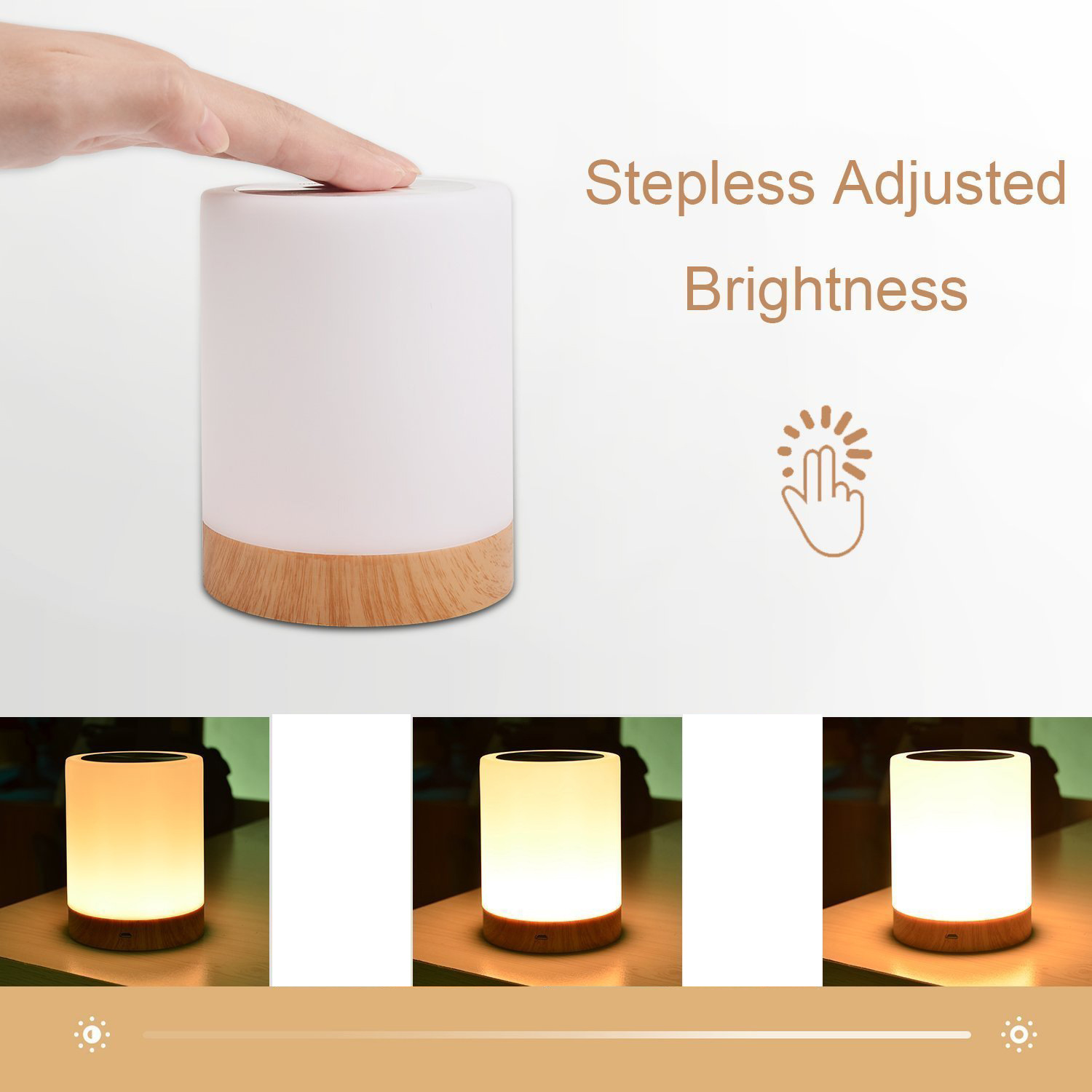 Luce Notturna LED Touch Con 7 Colori – Ricaricabile USB, Timer 30/60 Min, Per Camera Bambini