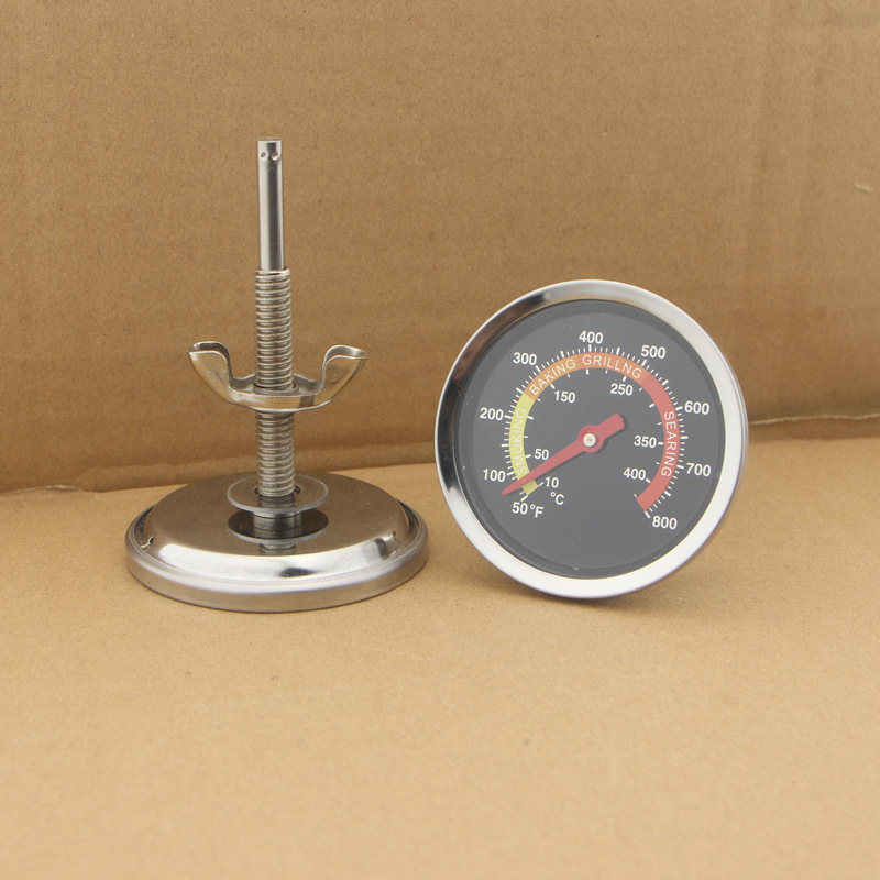 Thermomètre De Four/grill Qiorange - Acier Inoxydable, Double échelle 75-300°C / 150-600°F - Précision +/-1.5°C