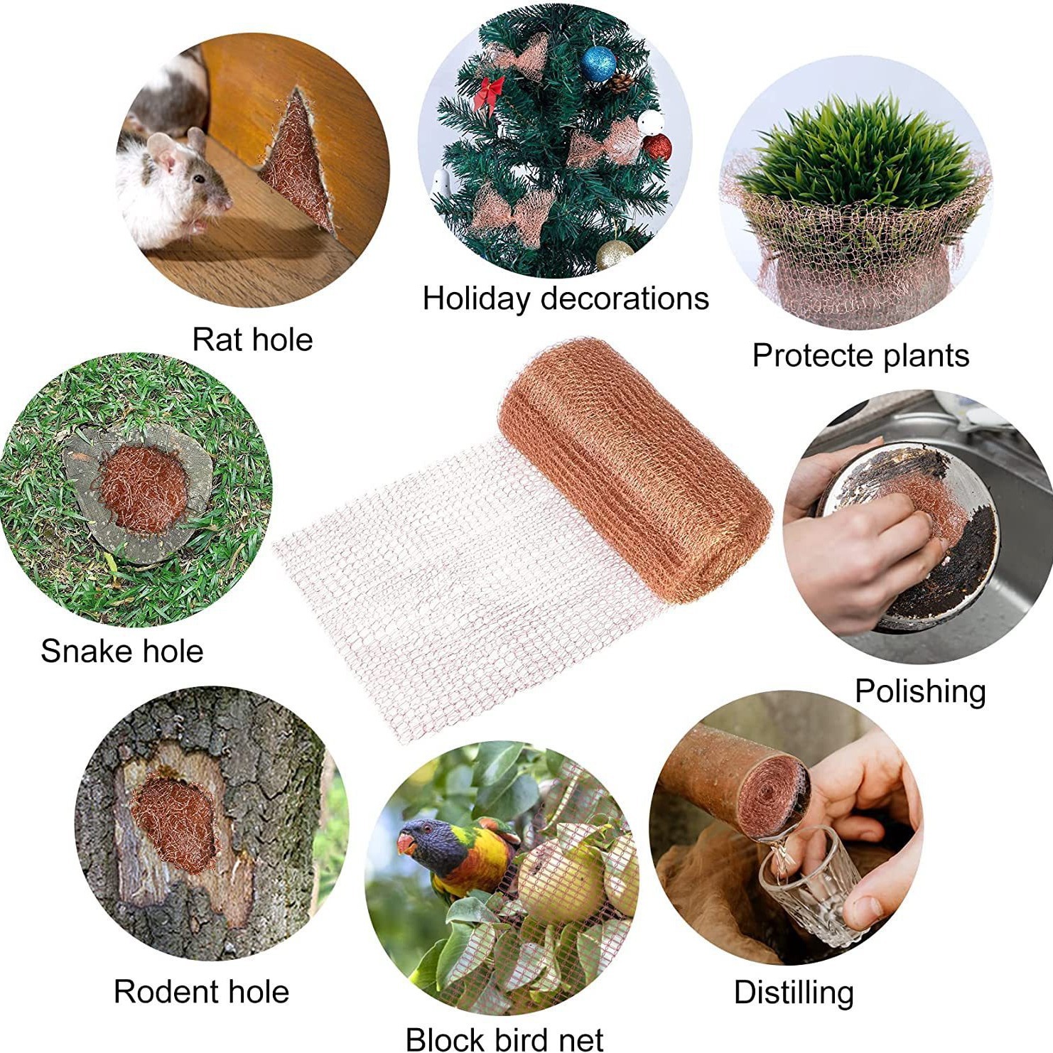 Filet En Cuivre Anti-limaces Et Escargots – 12,7 Cm X 10 M – Maille Durable Pour Jardin Et Maison