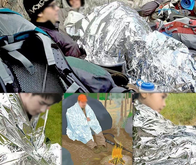 Couverture De Survie Militaire 1,20x2,40 M (4'x8') - Mylar Argenté, Neuve Scellée