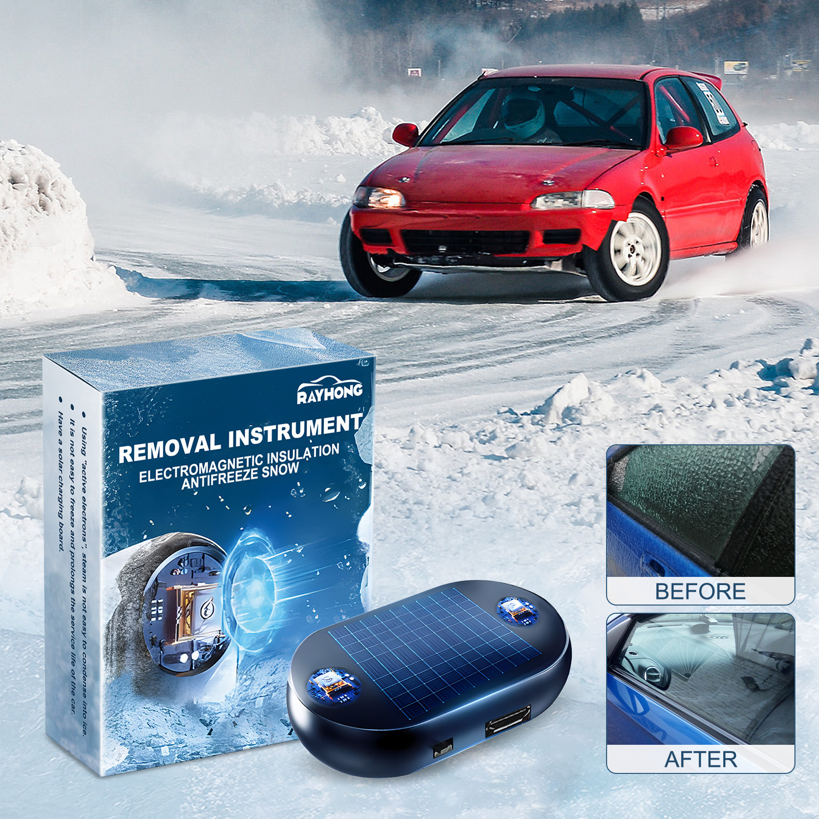 LONGLUAN Instrument Antigel Pour Voiture - Dispositif Anti-gel Et De Déneigement - Ondes électromagnétiques - Dispositif Anti-gel Et De Déneigement - Dispositif Anti-gel Et De Déneigement Pour Voiture