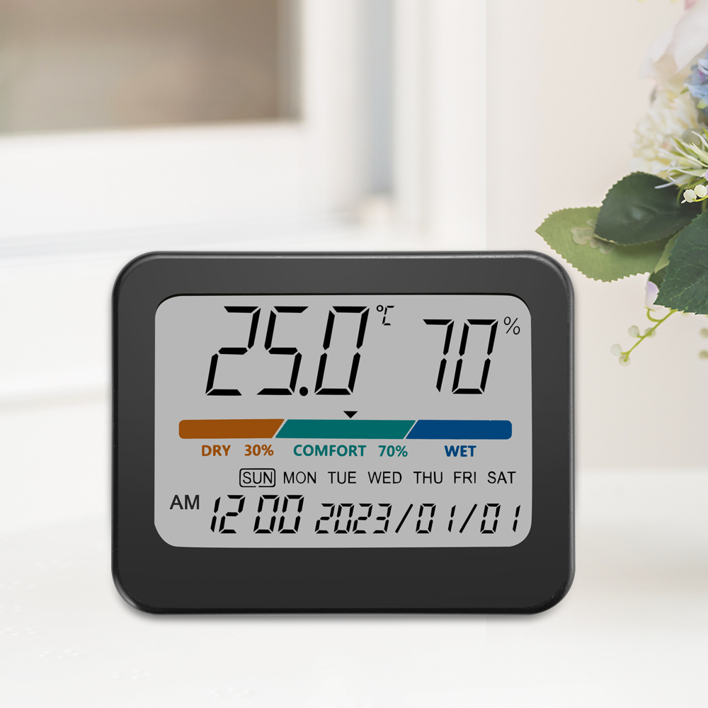 Thermomètre Hygromètre Numérique Mini - Lot De 3, écran LCD, Indicateur Confort, Pour Maison, Bureau, Serre
