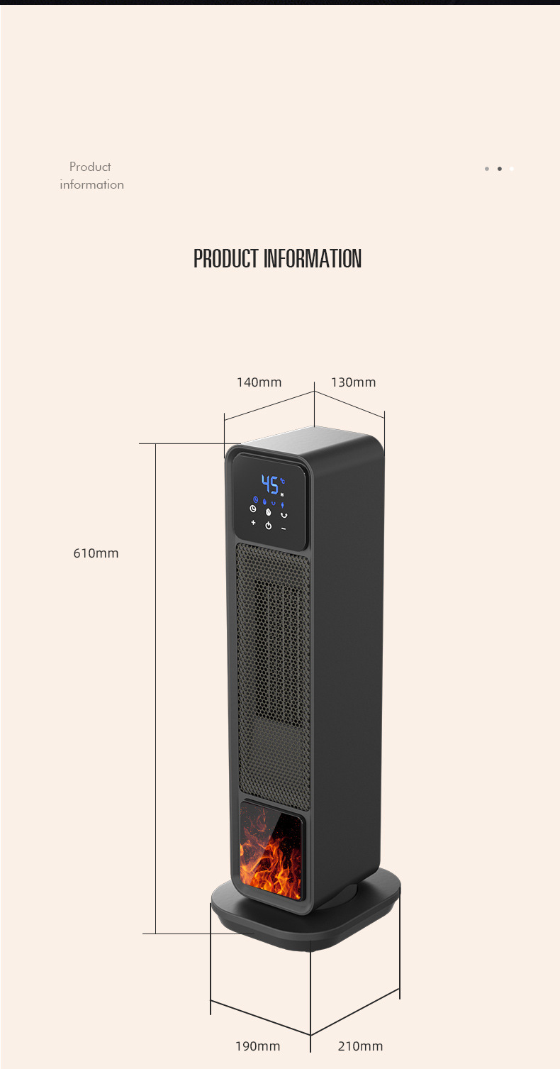 Termoventilatore elettrico con funzione di riscaldamento
