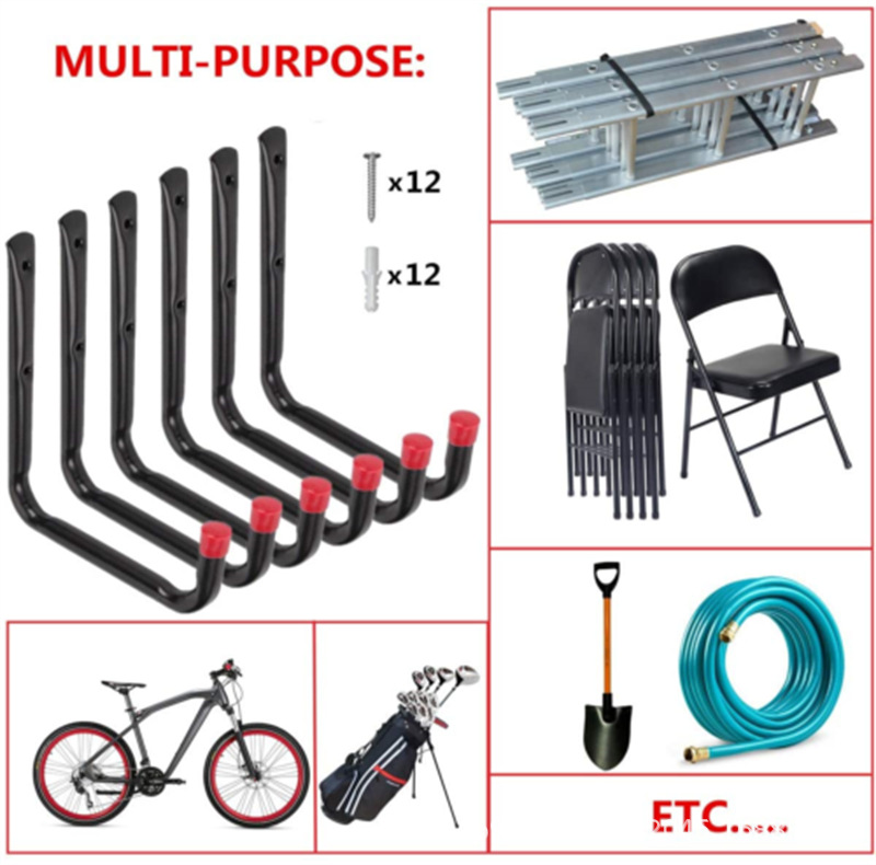 Stabile Garagenhaken 25,4 Cm - 6-tlg Set Mit Zubehör Für Optimale Ordnung