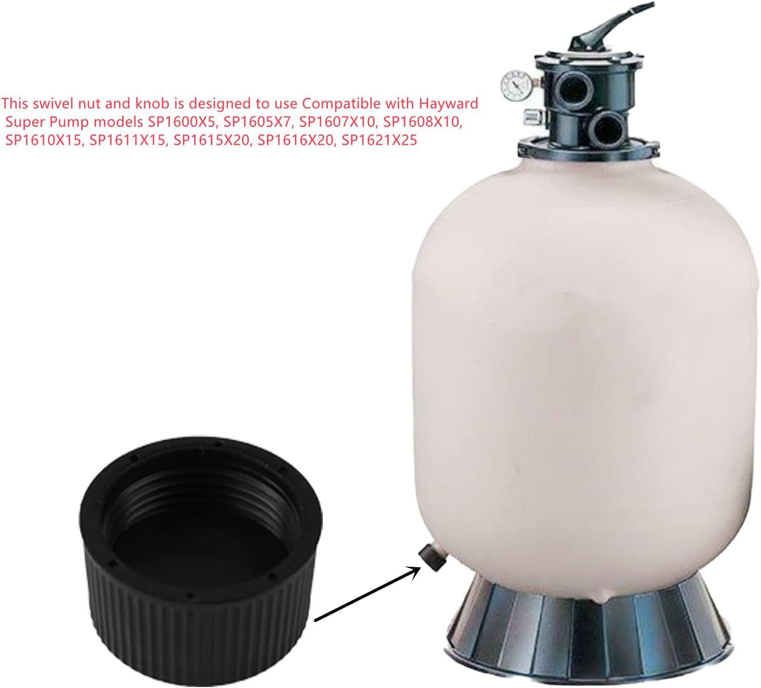 Bouchon de vidange et joint pour filtre à sable de piscine SX180H