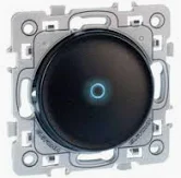 Eur'Ohm - Poussoir lumineux ou témoin Square - 1 poste - 10A - Vulcain - 60305
