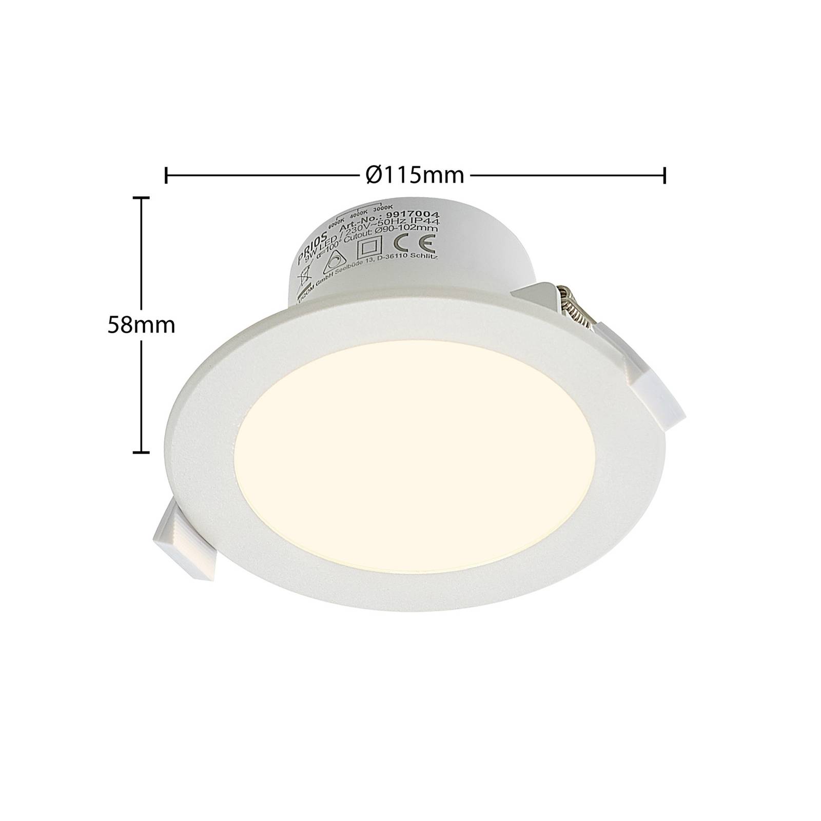 Faro da incasso a 6 LED da 18W, ogni LED da ben 3W 6000K luce bianc