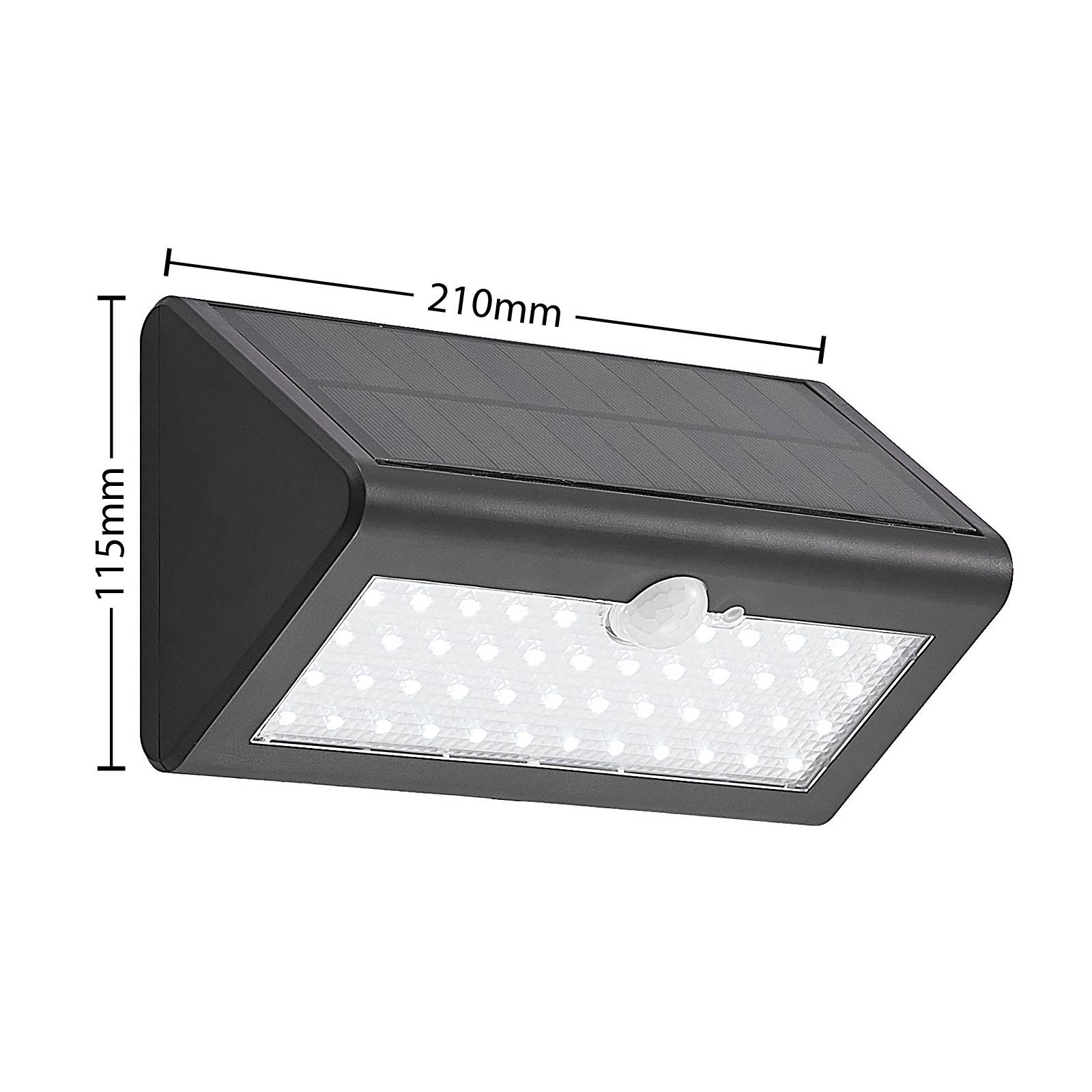 Partenopea APPLIQUE LAMPADA DA PARETE PER ESTERNI CON LAMPADINA FILAMENTO A  LED LUCE CALDA CON RICARICA AD ENERGIA SOLARE CREPUSCOLARE E SENSORE DI