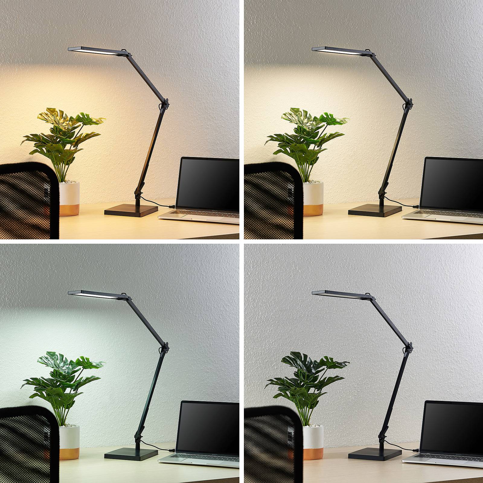 Lindby Antisa lampada da scrivania LED CCT dimmer