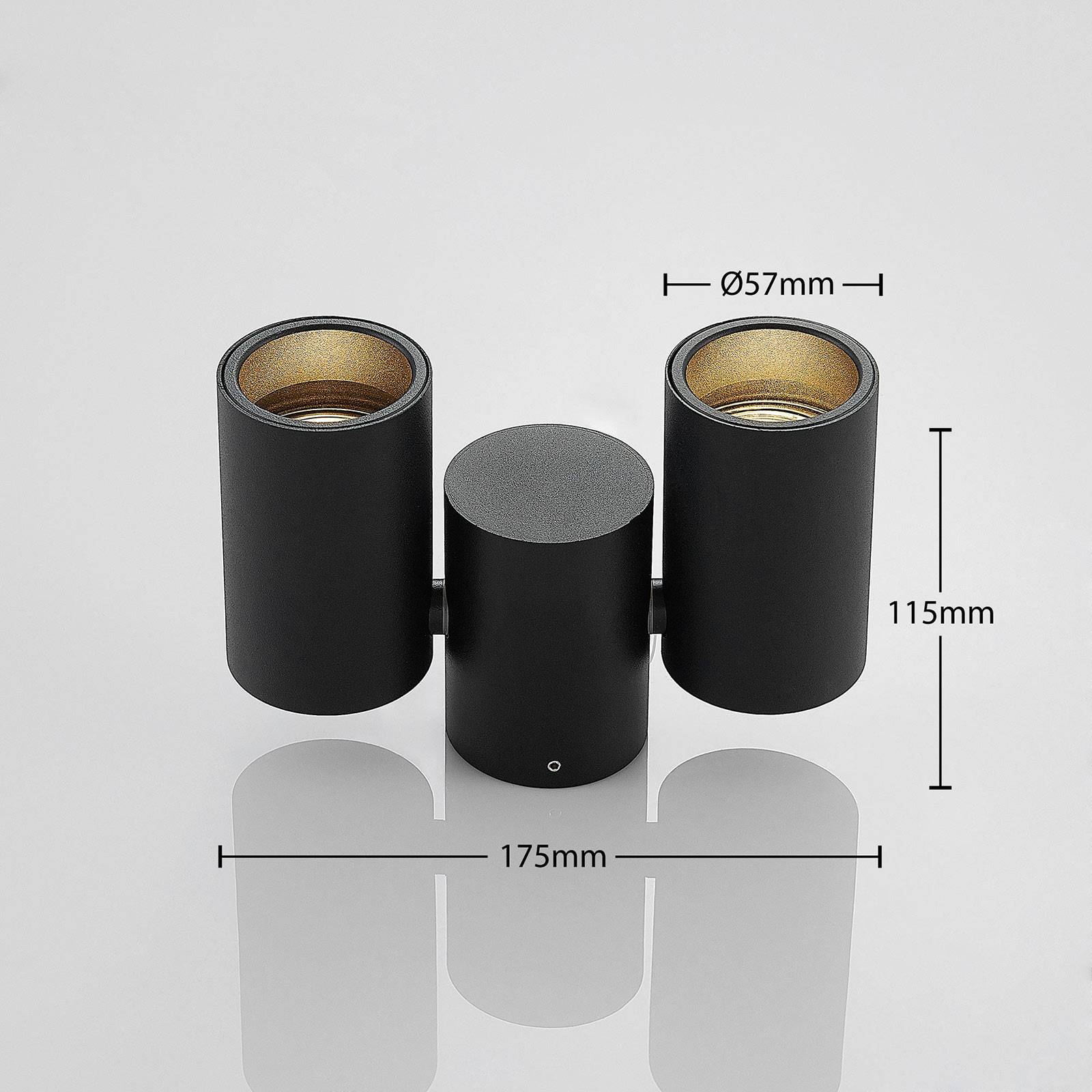 Arcchio Plafoniera Gesina, 2 Punti Luce, Nero -Negozio al dettaglio Paulmann