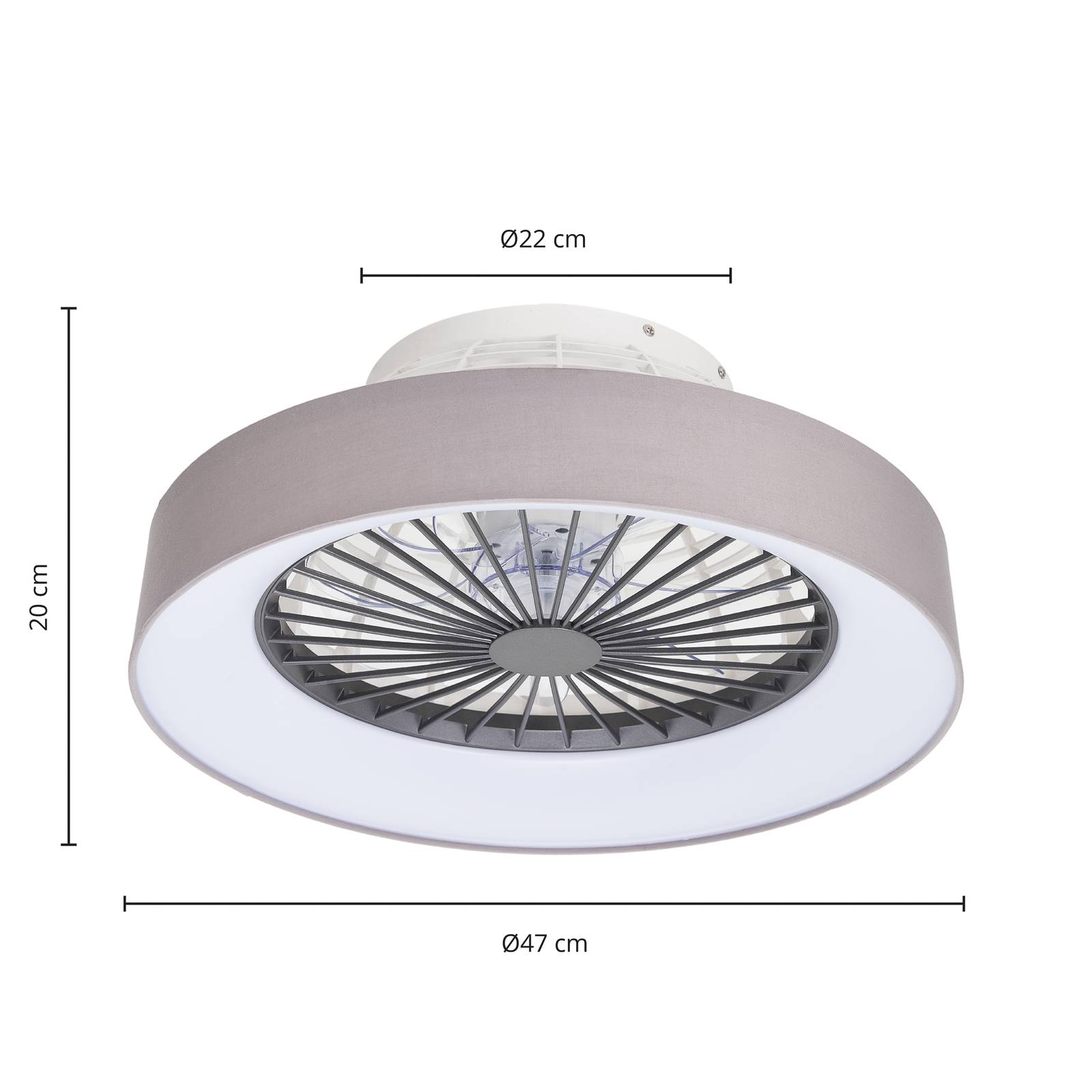 Starluna Circuma ventilatore a pale LED, grigio