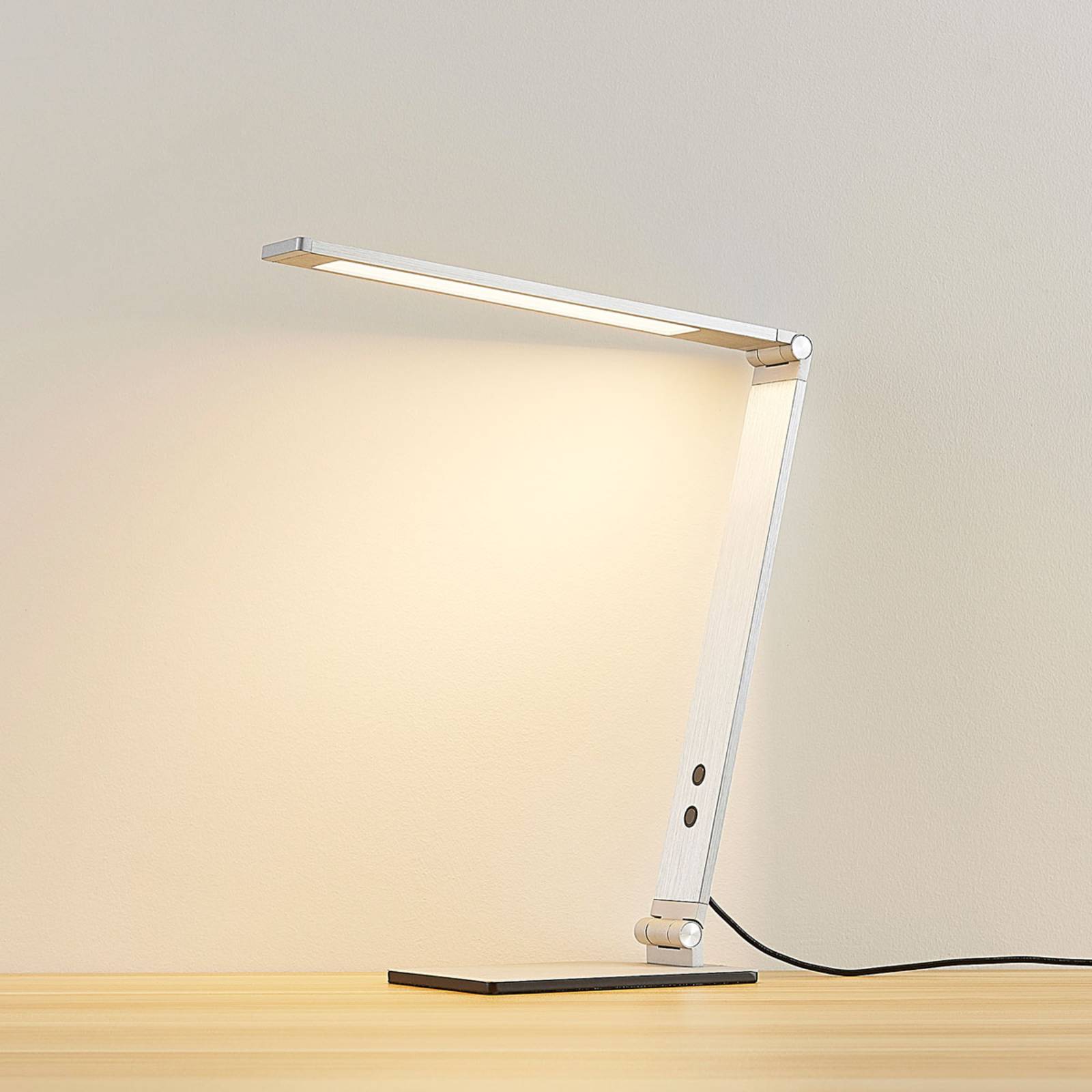 Lucande Lampada da scrivania a LED Nicano con dimmer