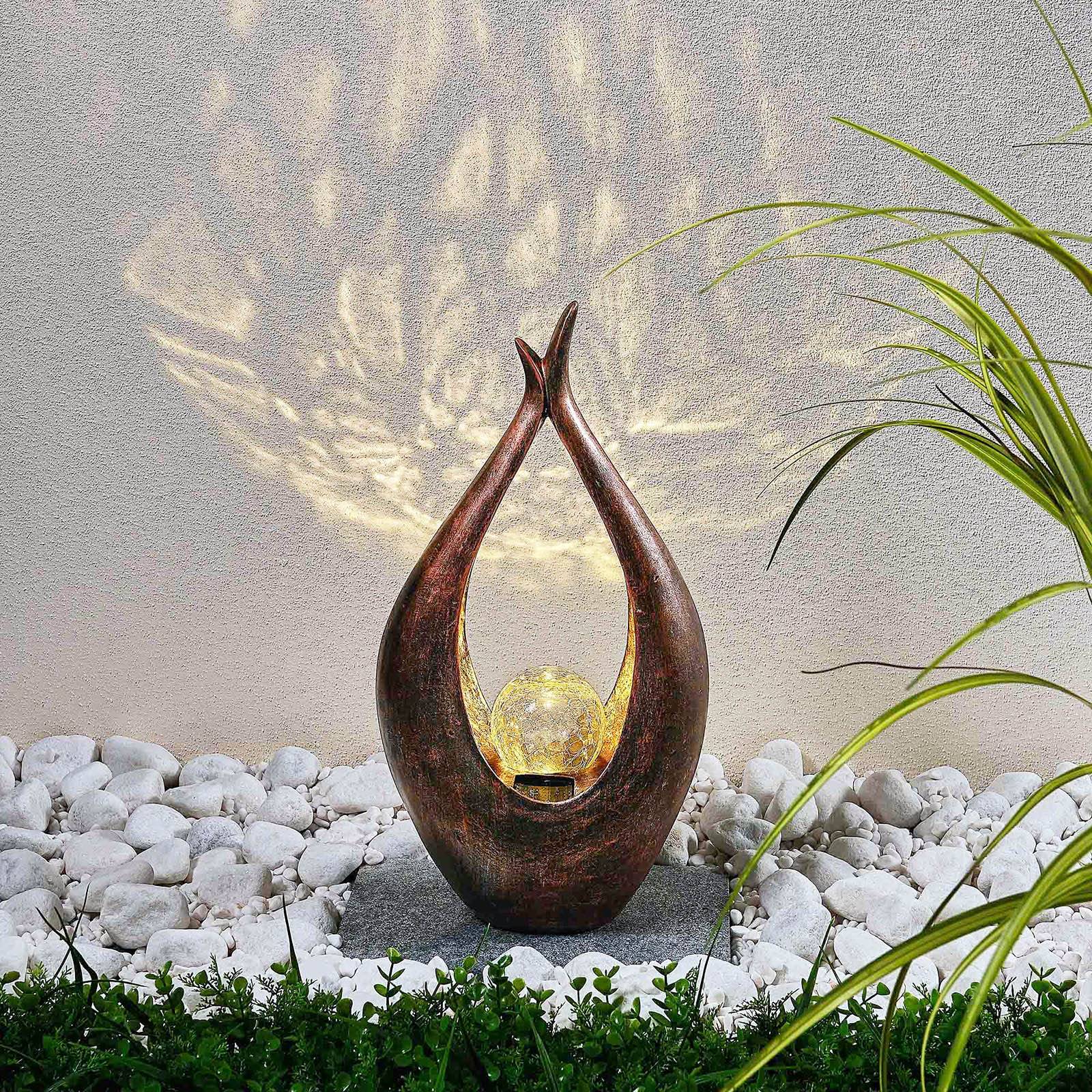 Lindby Lampada LED solare decorativa Adem etnica, 50 cm