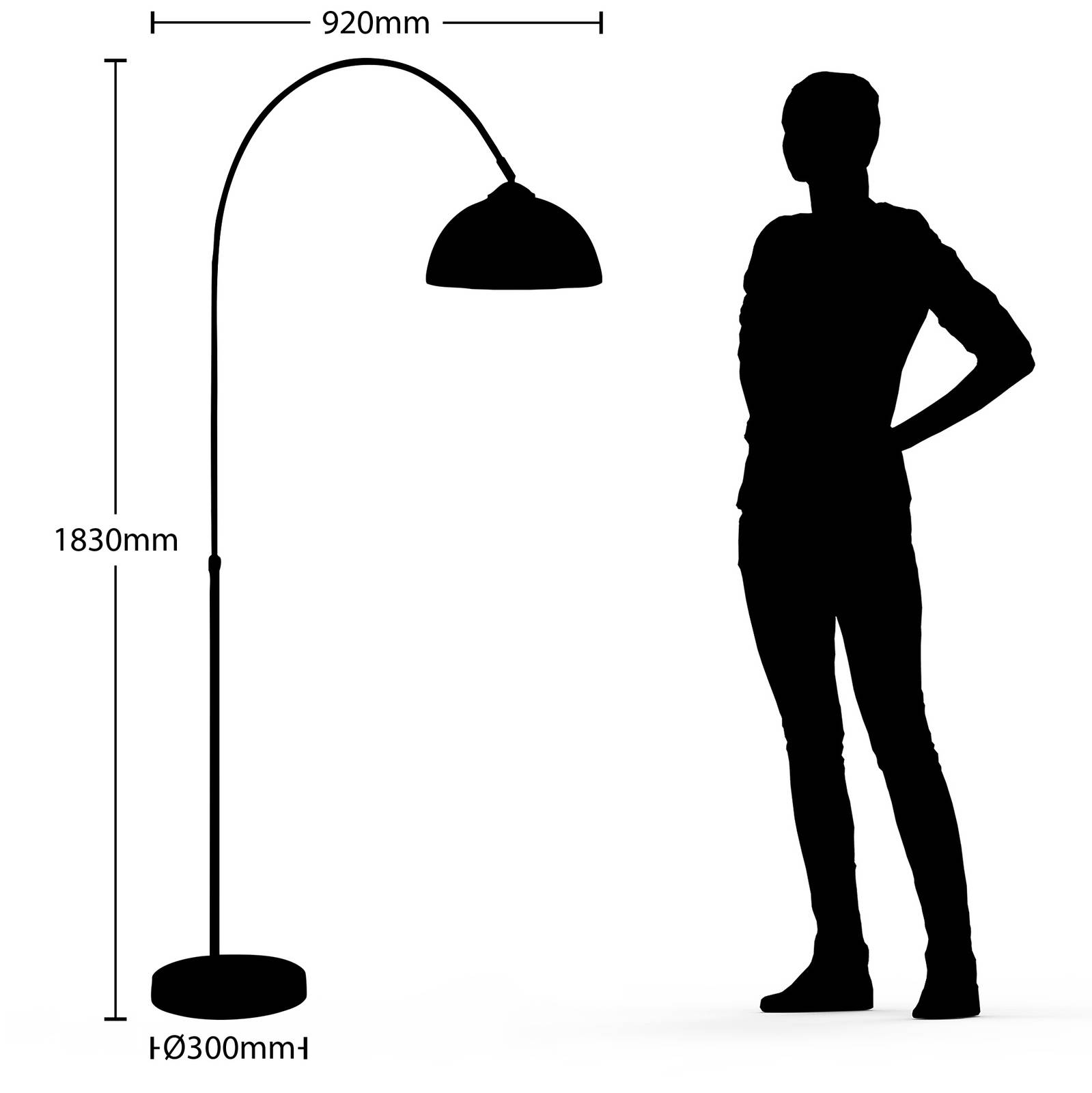 Lampada da terra arco intrecciato NEIROBI - stile etnico - Ferro e