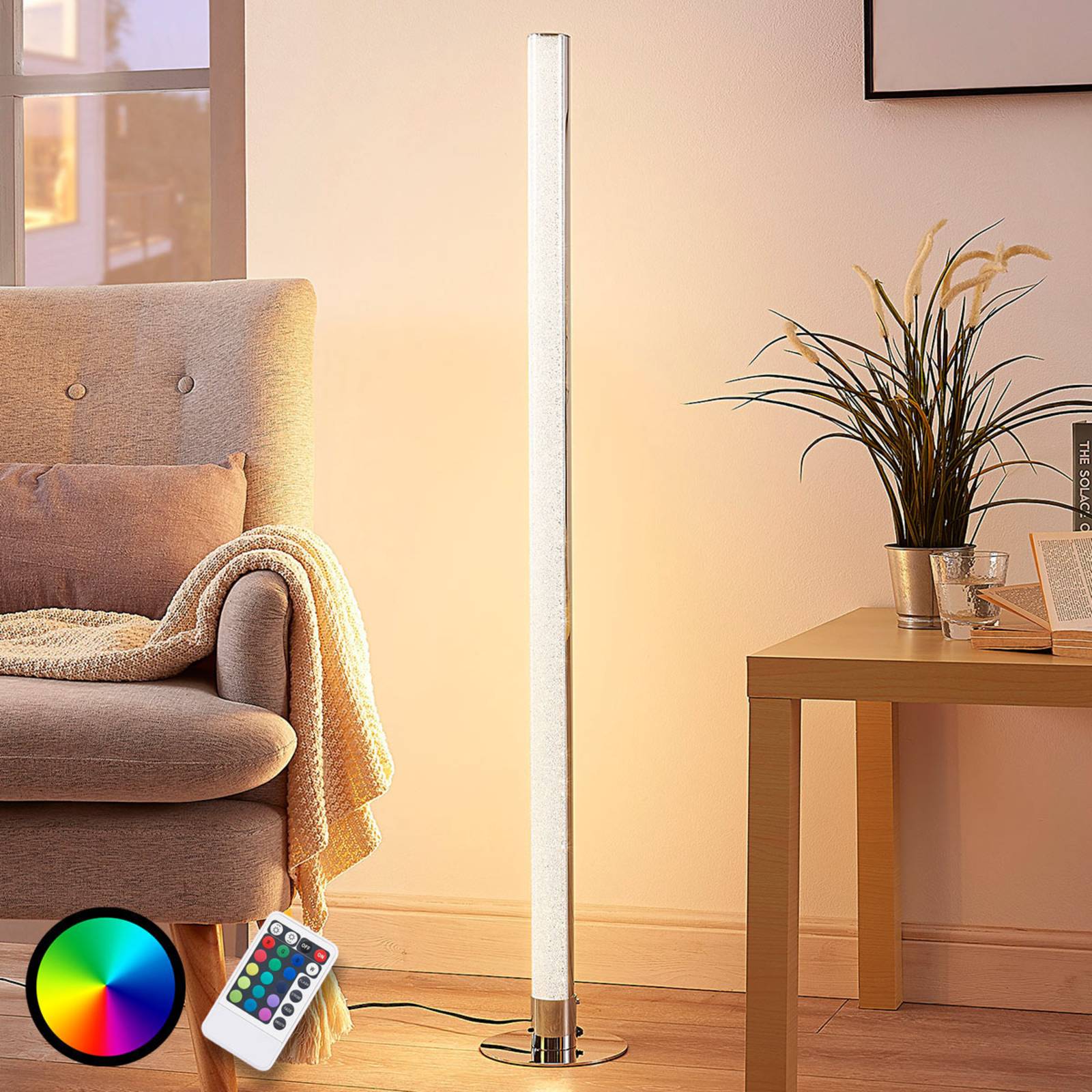 Lindby Lampada Da Terra LED Hadis RGB, Dimmerabile -Offerta economica OSRAM || Paulmann || ATMOSPHERA