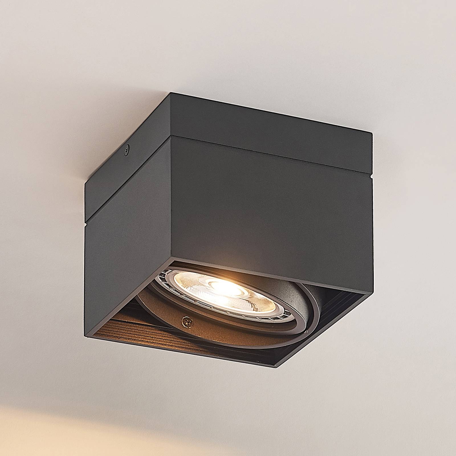 Arcchio Michonne spot soffitto, nero, 14,5 cm