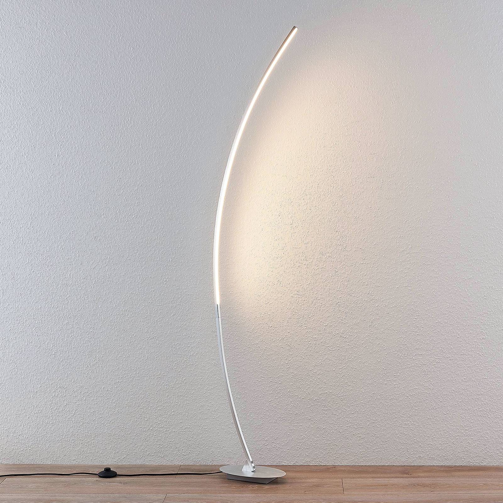 Lindby Lampada LED Ad Arco Nalevi, Argento Spazzolato -Offerta economica OSRAM || Paulmann || ATMOSPHERA