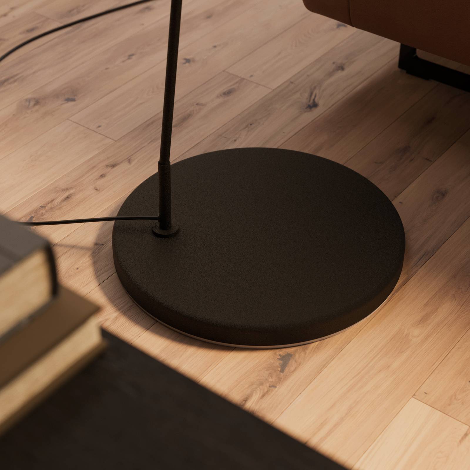 Lámpara De Pie 'Esti' (Moderno) En Negro Hecho De Textura, Tela, Tejido, Seda E.o. Para Salón & Comedor (1 Llama, E27) De Lindby Lámpara De Arco, Lámpara De Pie -Trio Ventas