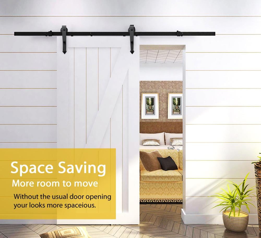 Yaheetech 8ft/244 Cm Kit De Rail De Porte Coulissante Système De Porte Suspendue Pour Garage Cuisine Chambre -Promos Matériel Boutique AAHKMJXYDAFdJAOAIMEbOAchw2JduVyFMSEwxI7hCpZ0tIYfo7mtkeRf1ctTyQTu6VjPTF5IAIp