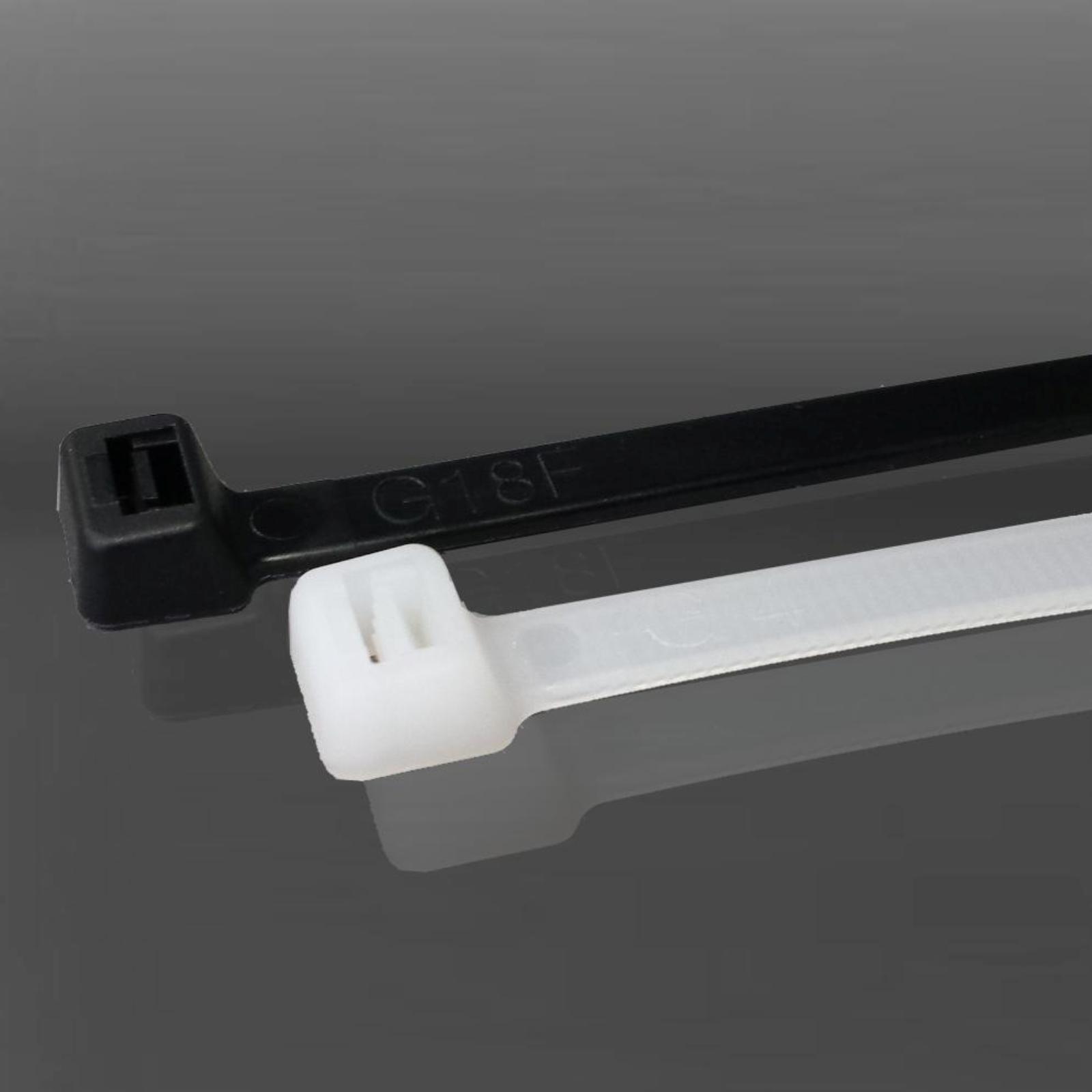 Kabelbinder UV Nylon Polyamid 6.6 Industriequalität schwarz 200 mm x 7,6 mm 