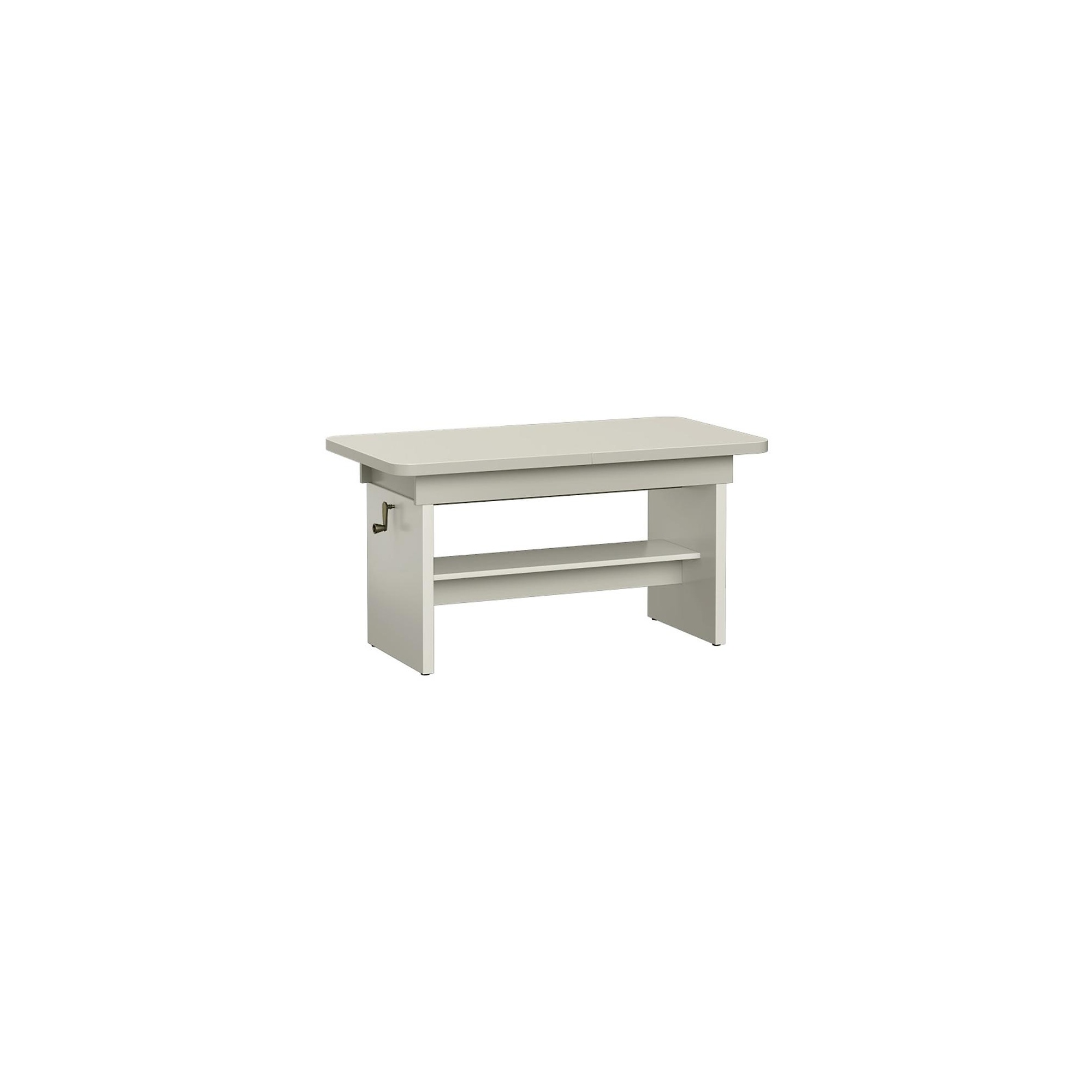 Raumhirsch Table basse JANEK 62x70x156 cm Hauteur réglable Avec rangement cachemire – vue principale