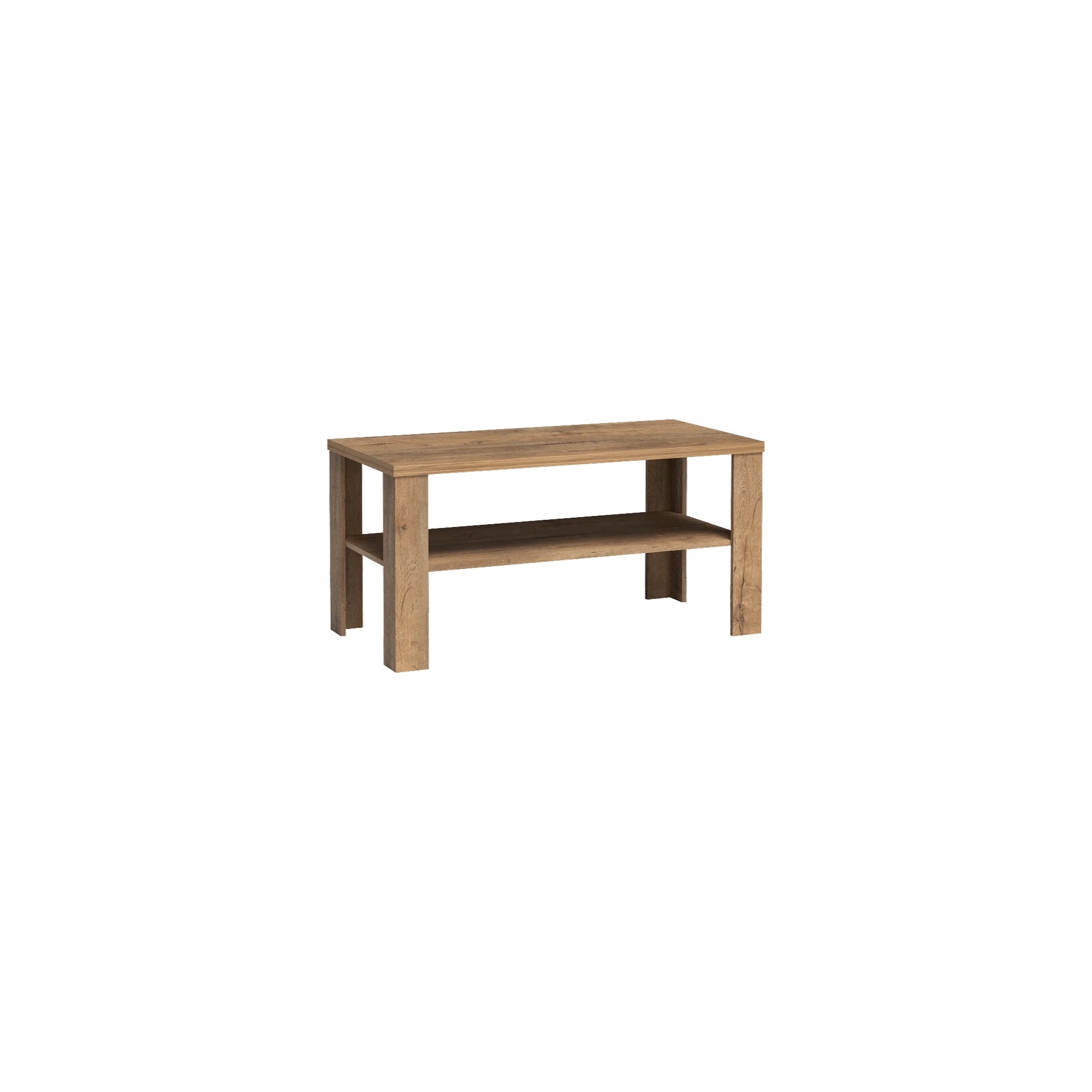 Raumhirsch Table basse 60x60x120 cm Avec rangement lefkas chêne – vue principale