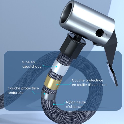 Tube gonflable antidéflagrant en nylon tressé
