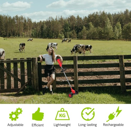 Débroussailleuse Sans Fil Avec 2 Batteries 4.0A , 3 En 1 Coupe-Bordure 90° Régler Avec Roue De Guidage Pour Coupe De Jardin, Pelouse -Promos Jardin Noble Magasin AAHKMJXYDAFdJAOAIMEbOAchxxmgmvIItZS6o7wq5RbzOezTYu Su7VNV