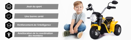 DREAMADE Moto Electrique Rechargeable 6V Pour Enfants Avec Moteur De 20W, Véhicule Tricycle Electrique Pour Enfants De 3 à 5 Ans Avec Phare Et Avertisseur, Capacité De Charge 20KG (Jaune) -Pas Cher Clair Jardin Magasin AAHKMJXYDAFdJAOAIMEbOAchxxmgmvIItZS6o7wq5RbzOezTYu Su7VNV bILW8E32j1EjThAIaSDXLNVKhoEqo8RNlbrSt idPeRi