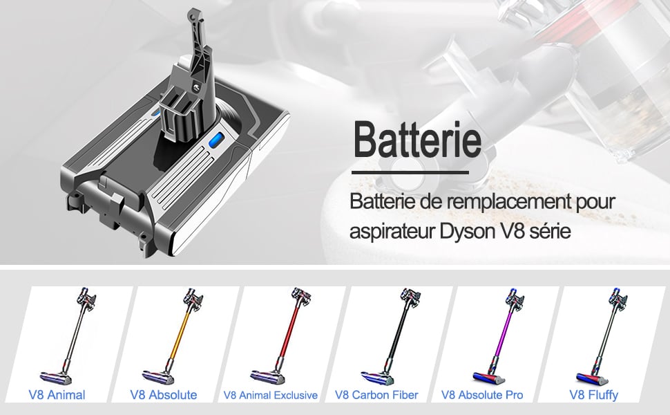 vhbw Batterie compatible avec Dyson V8 Absolute, V8 Animal, SV10