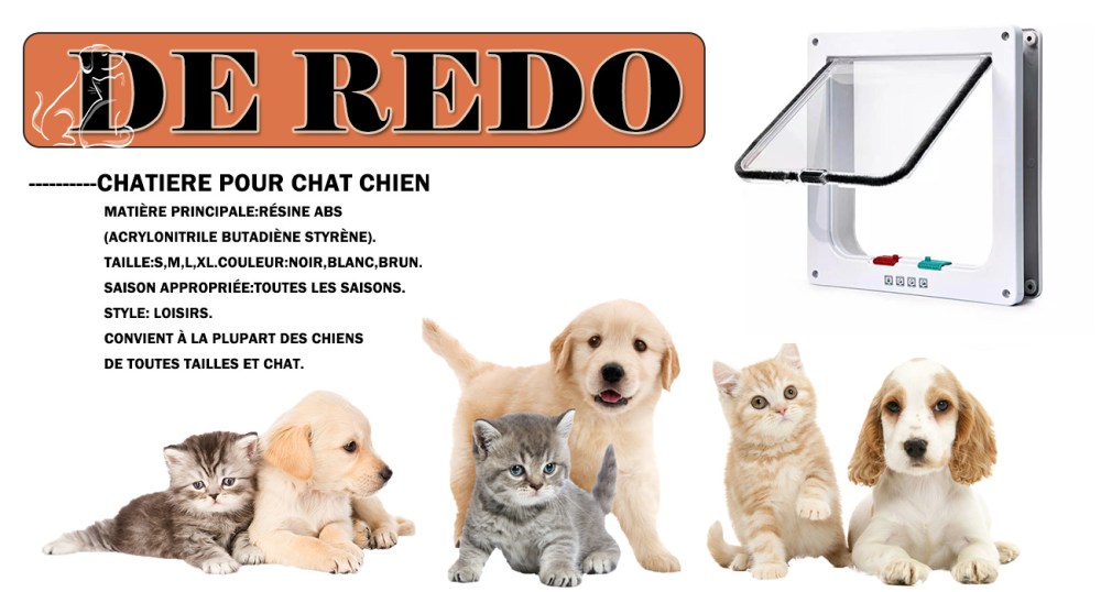 Gatera para gatos y perros, gatera con cierre de seguridad, gatera con ...