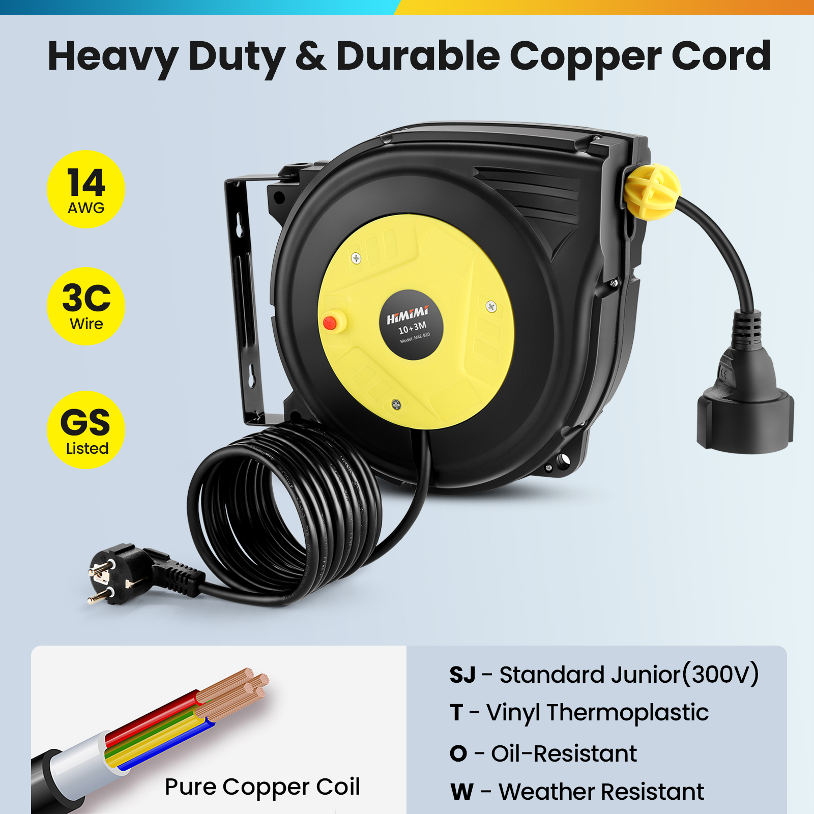 Himimi Enrouleur électrique Automatique De Câble 10m + 3m, Dévidoir Automatique, 180 ° Pivotant Pour Montage Mural Noir Et Jaune -Goobayd Magasin AAHKMJXYDAFdJAOAIMEbOAchxxmgmvIItZS6o7wq5RbzOezTYu Su7VNV bILW8E32j1EjThAIaSDXLNVKhoEqoJD2vFYEnIanrnR6FaYvRgimBaMAgMue0YGZpiYXmHVM=