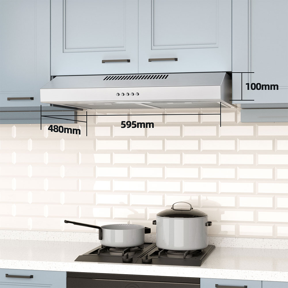 FIREGAS 60cm Visor Cooker Hood Undercabinet Hoods Stainless Steel Wall ...