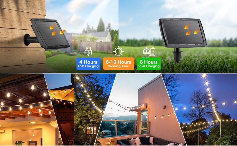 Guirlande lumineuse Solaire Extérieur