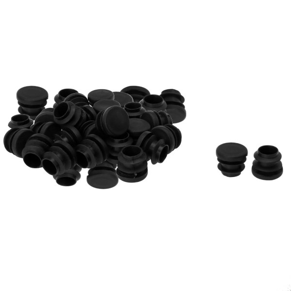 6 Bouchons Caoutchouc Noir Pour Pied De Chaise - Insert Tube 48mm - Uxcell