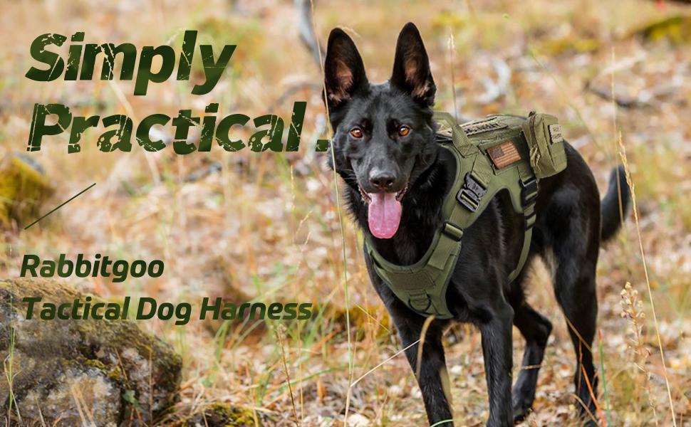 Arnés táctico para perros - Verde militar