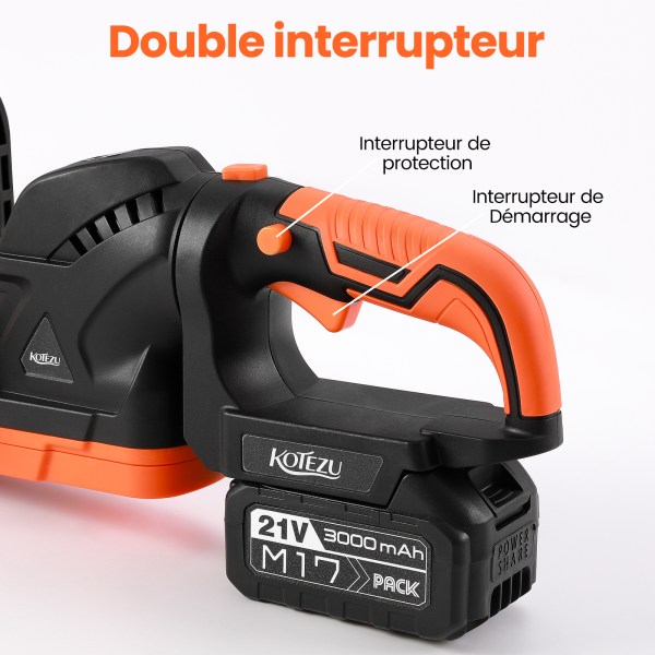 Lame double tranchant taille-haies