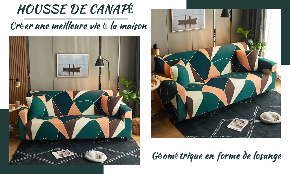 Housse de canapé 3 places relax extensible taupe 200 - 260 cm EYSA