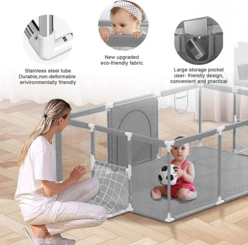 Parc pliable en bois Pocket - Blanc