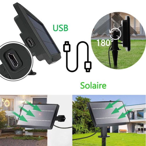Guirlande lumineuse Solaire Extérieur