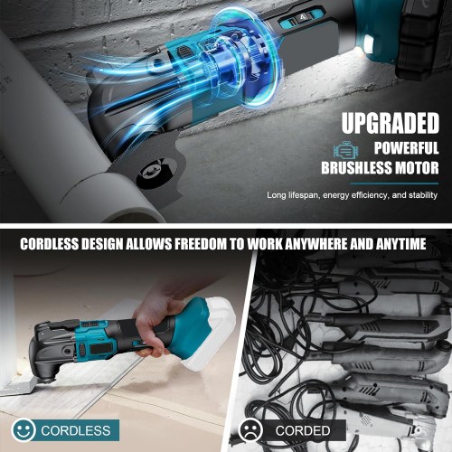 Outil Multifonction,Oscillant Sans Cordon Oscillant Multi-outil, 6