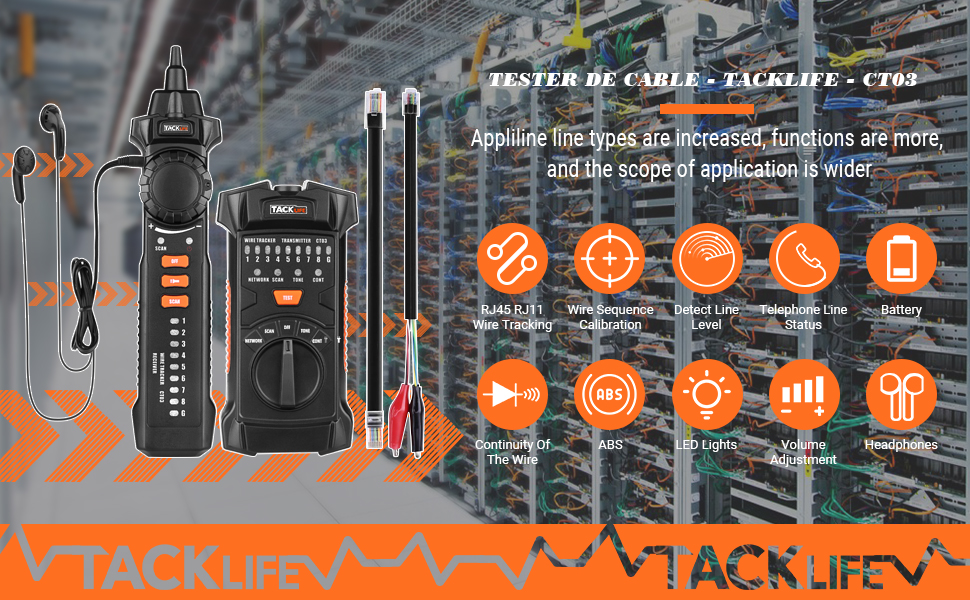 TACKLIFE Wire Tracker, Détecteur De Ligne De Testeur De Câble Multifonction RJ11 RJ45 Avec Sonde NCV Pour La Collation De Câbles Réseau LAN Ethernet - CT03 -Promos Brico Forte Boutique AAHKMJXYDAFdJAOAIMEbOAchxxmgmvIItZS6o7wq5RbzOezTYu Su7VNV bILW8E32j1EjThAIaSDXLNVKhoEqoYm HprUcQWIaFrkjR2C3nWngjPwM1p7IBSRLuAFozA=