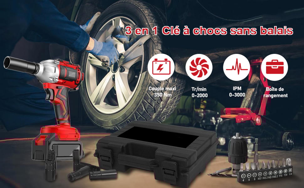 Boulonneuse A Choc Sans Fil, Perceuse Visseuse Devisseuse San Fil - Avec 2 Batteries 24V, 350 Nm, 0-3000 Tr/min, Lumière LED -Promos Brico Forte Boutique AAHKMJXYDAFdJAOAIMEbOAchxxmgmvIItZS6o7wq5RbzOezTYu Su7VNV bILW8E32j1EjThAIaSDXLNVKhoEqoaqiPub8nxKsLoY eP