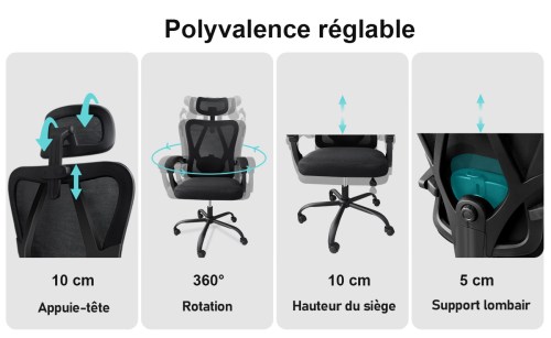 Chaise de bureau ergonomique
