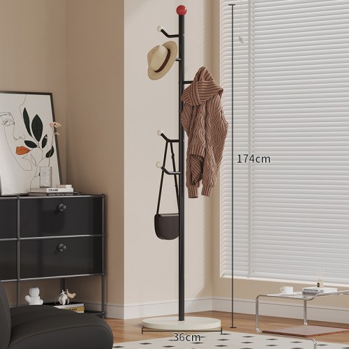 Appendiabiti Da Terra Con 8 Ganci – Attaccapanni In Metallo Bianco Per Corridoio, Ingresso E Camera Da Letto – Struttura Stabile 45,5 X 174 Cm - 3